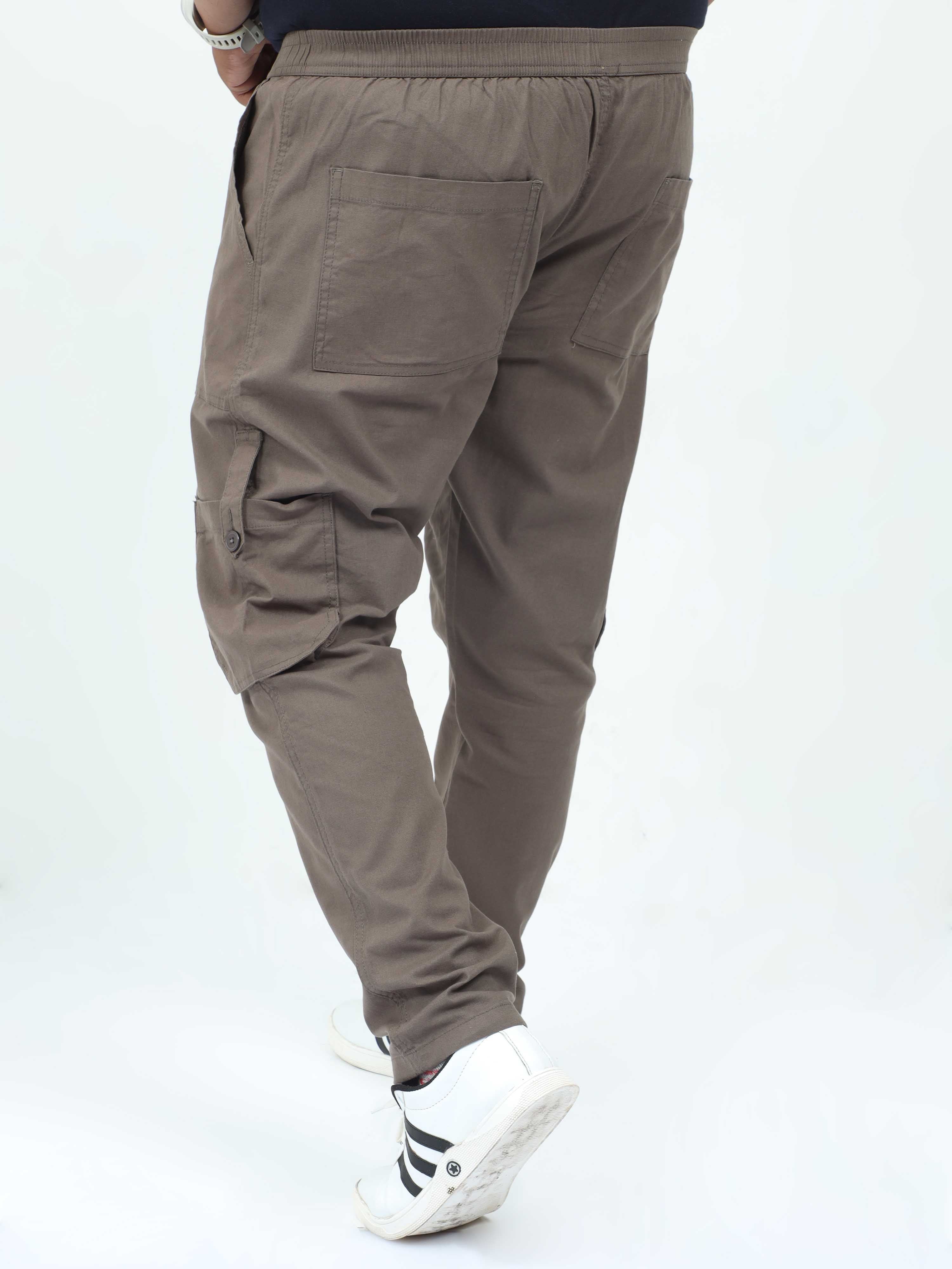 Cotton Blend Trendy Solid Cargo Pants Men's Multi Flap - Temu